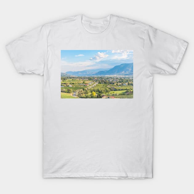 Panoramic Scenic View of Penticton, British Columbia, Canada T-Shirt by Amy-K-Mitchell